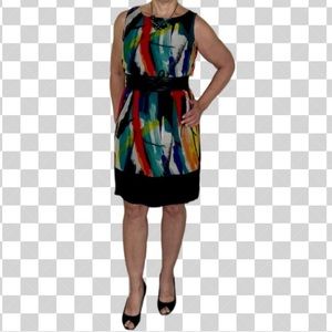 Matty M for Anthropologie * Colorful Sleeveless Silk Dress * Size M